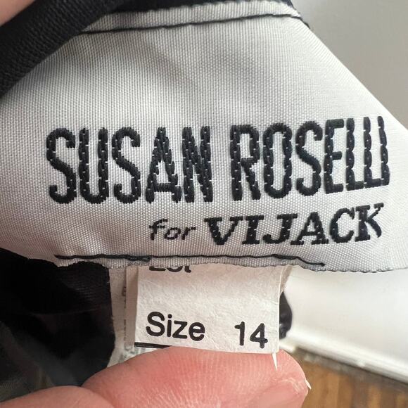 Vintage 90s Susan Roselli Vijack Leopard Sparkly Maxi Dress Gown Halter Prom 14 - Picture 13 of 13